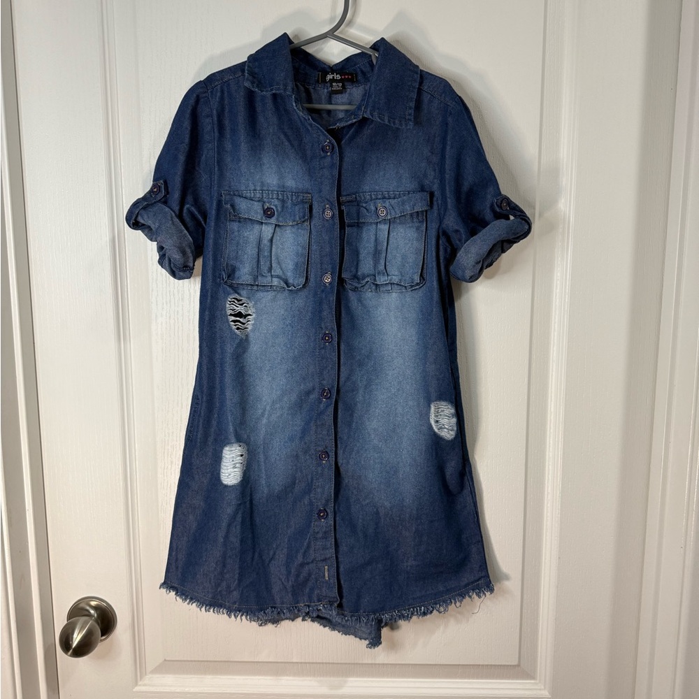 The Girls Blue Denim Casual Dress